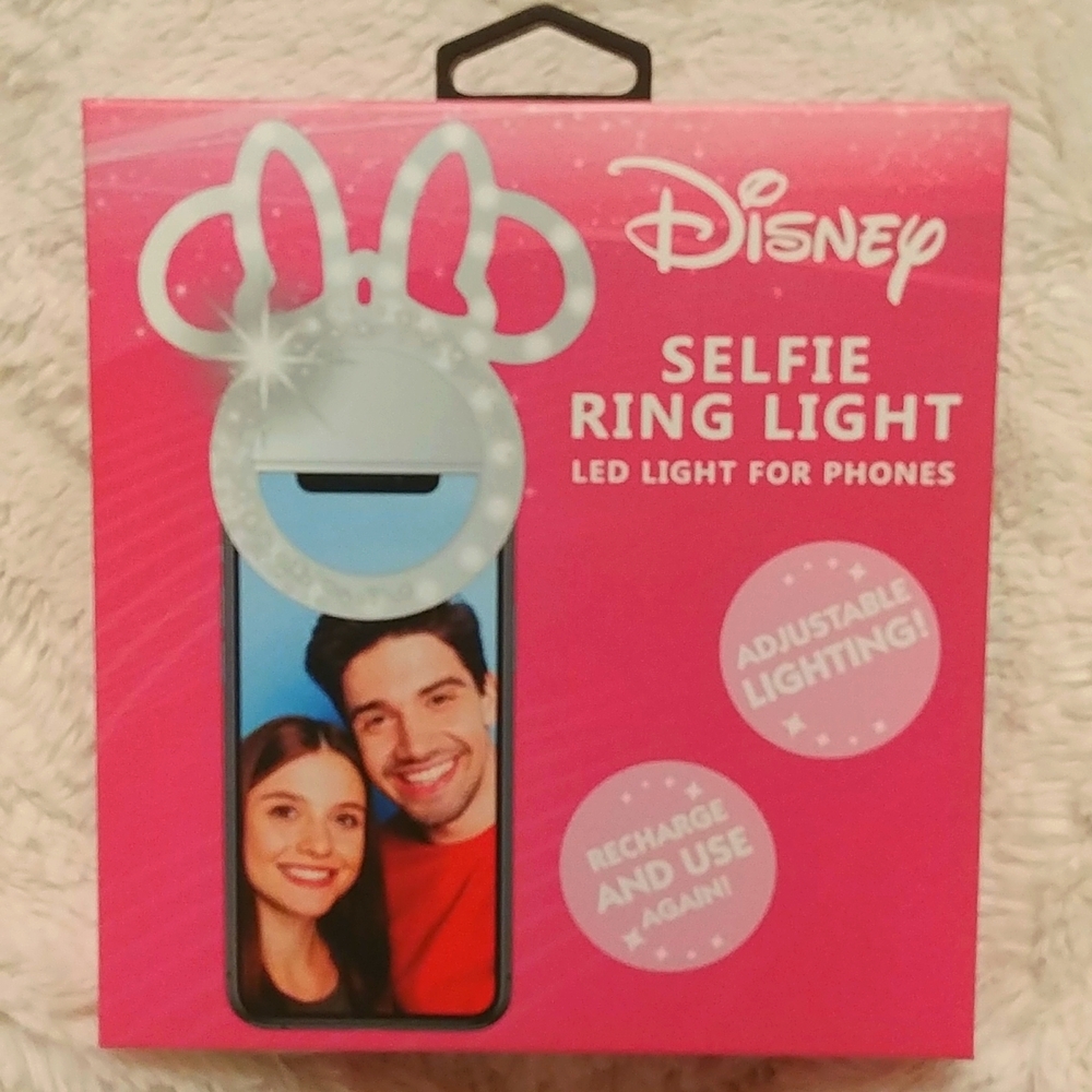 NWT Disney Minnie Mouse Selfie Phone LED Ring Light